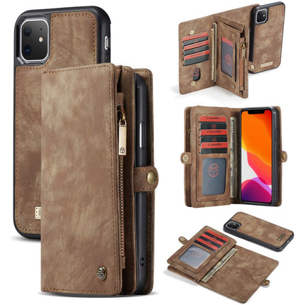 CASEME Apple iPhone 11 Vintage Portemonnee Hoesje - Brown - Casebump