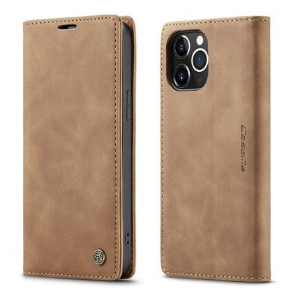 CASEME Apple iPhone 12 Pro Max Retro Wallet Case - Brown - Casebump