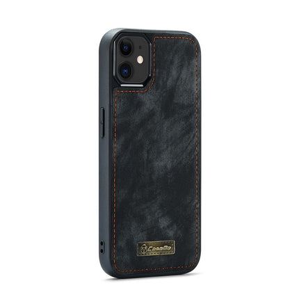 CASEME Apple iPhone 12/12 Pro Vintage Portemonnee Hoesje - Black - Casebump