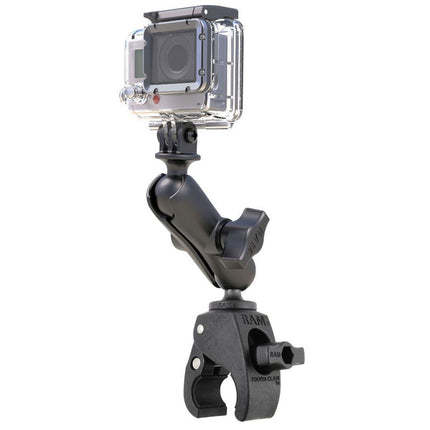 RAM Tough-Claw Double Ball Mount with Universal Action Camera Adapter -RAP-B-400-GO1U - Casebump