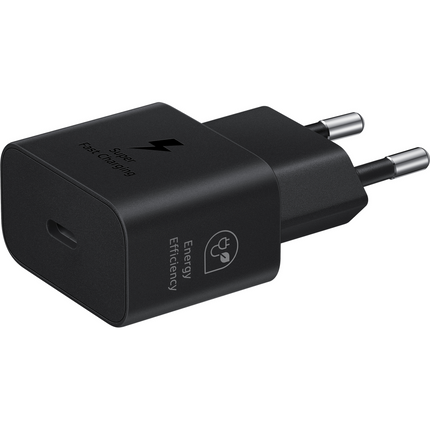 Samsung USB-C Charger (25W) (Black) - EP-T2510XBEGEU (with Cable) - Casebump