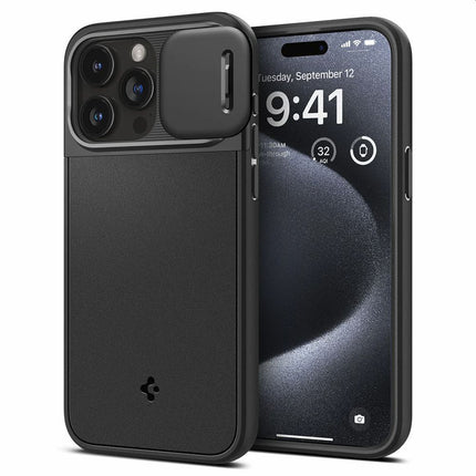 Spigen Optik Armor Mag Case Iphone 15 Pro (Black) ACS06738 - Casebump