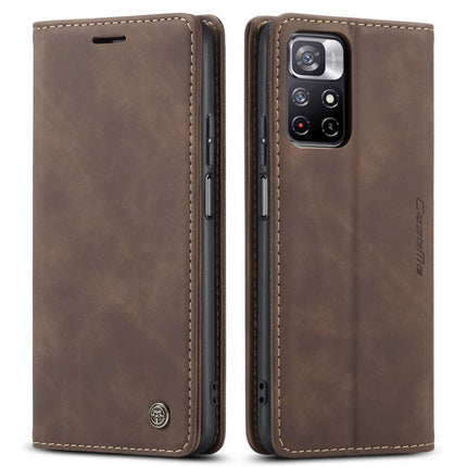 CASEME Xiaomi Poco M4 Pro 5G Retro Wallet Case - Coffee - Casebump