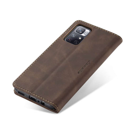 CASEME Xiaomi Poco M4 Pro 5G Retro Wallet Case - Coffee - Casebump