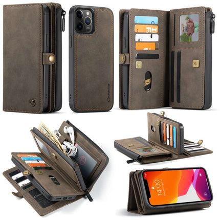 CASEME iPhone 13 Pro Max Luxe Multi Portemonnee Hoesje - Brown - Casebump