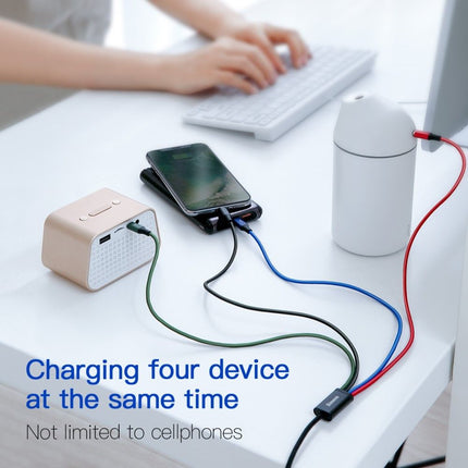 Baseus Rapid Series 4 in 1 Charging Cable - 2x Lightning 1x USB-C 1x Micro USB - Casebump