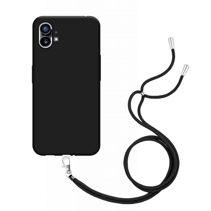 Nothing Phone (1) Soft TPU Case with Strap - (Black) - Casebump