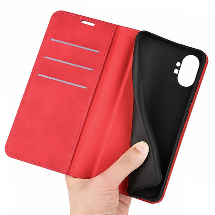 Nothing Phone (1) Wallet Case Magnetic - Red - Casebump