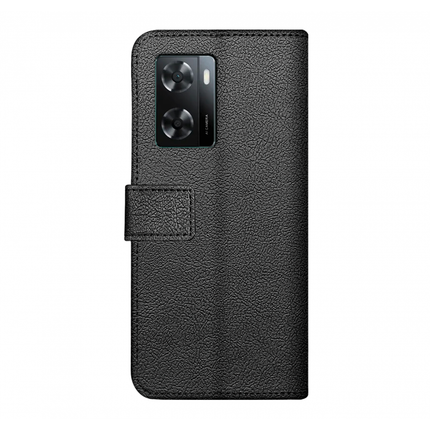 Oppo A57 Wallet Case (Black) - Casebump