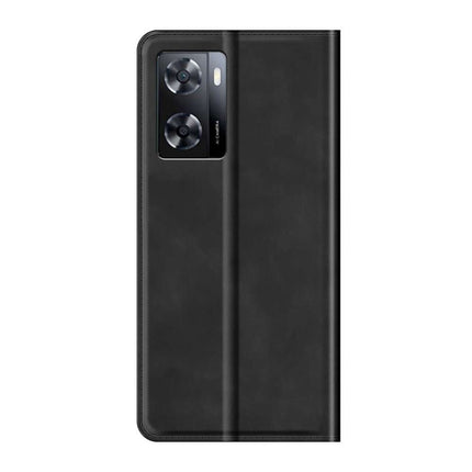 Oppo A57 Wallet Case Magnetic - Black - Casebump