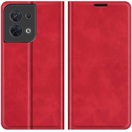 Oppo Reno8 5G Wallet Case Magnetic - Red - Casebump