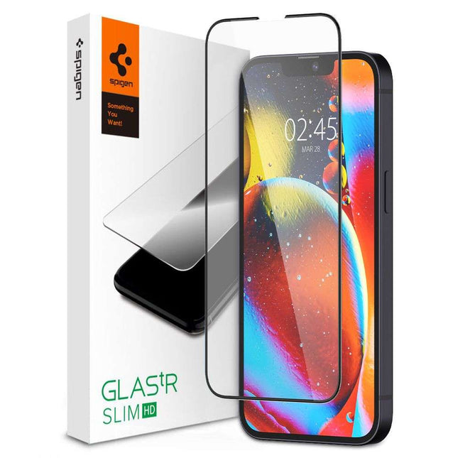 Spigen Screenprotector Full Cover Glass Apple iPhone 13 Mini Black AGL03404 - Casebump