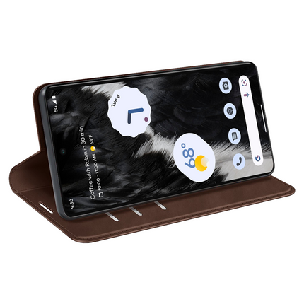 Google Pixel 7a Magnetic Wallet Case - Brown - Casebump