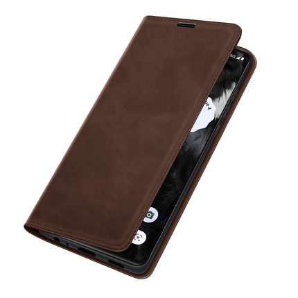 Google Pixel 7a Magnetic Wallet Case - Brown - Casebump