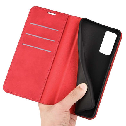 Xiaomi 12 Pro Wallet Case Magnetic - Red - Casebump