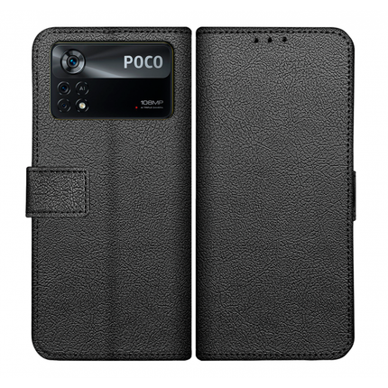 Xiaomi Poco X4 Pro Wallet Case (Black) - Casebump