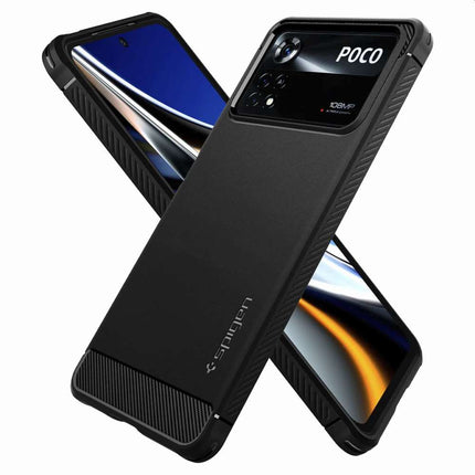 Spigen Rugged Armor Case Xiaomi Poco X4 Pro (Black) ACS04541 - Casebump